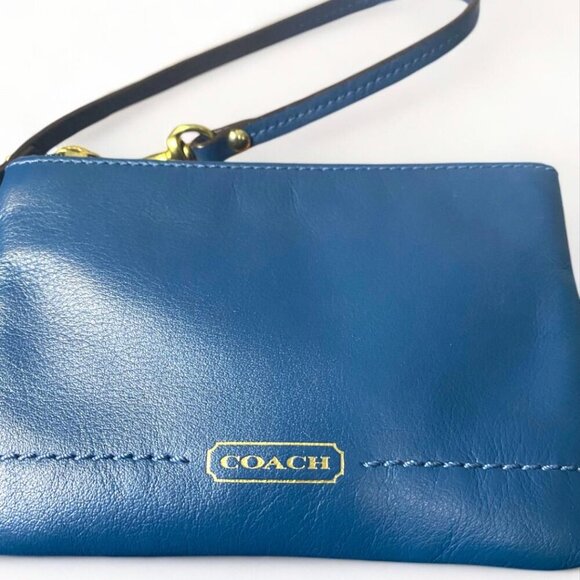Coach Blue Leather Wristlet - Picture 5 of 5